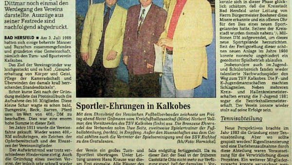 90 Jahre TSV Kalkobes (1999)